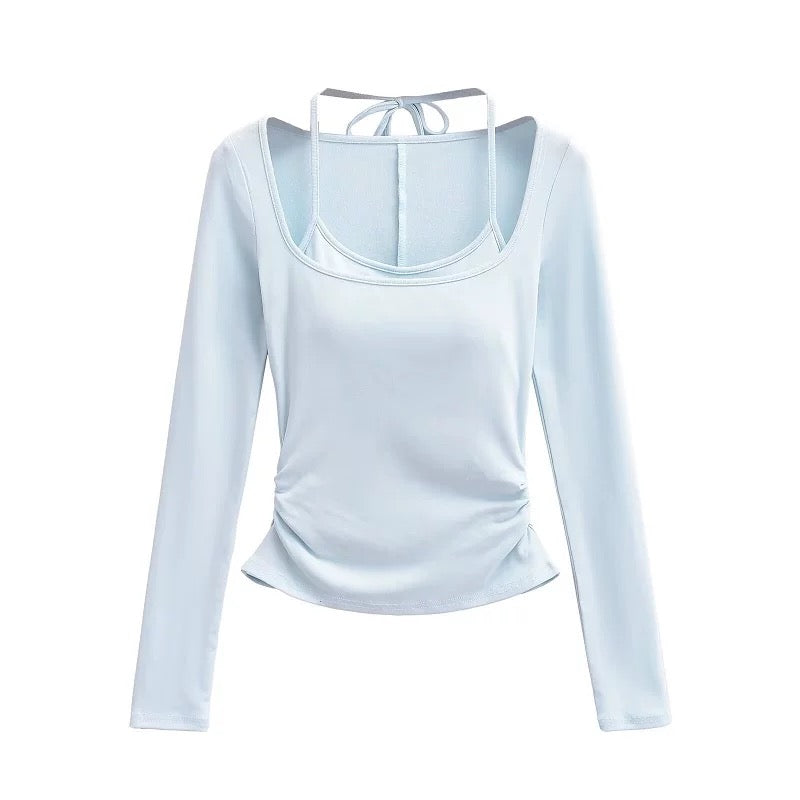 Padded Two-Piece Long Sleeve T-Shirt